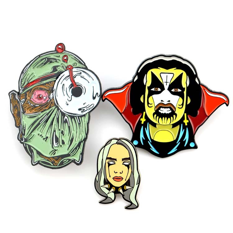 Weird Broches Pins Brooches Halloween Enamel Pins Backing Card