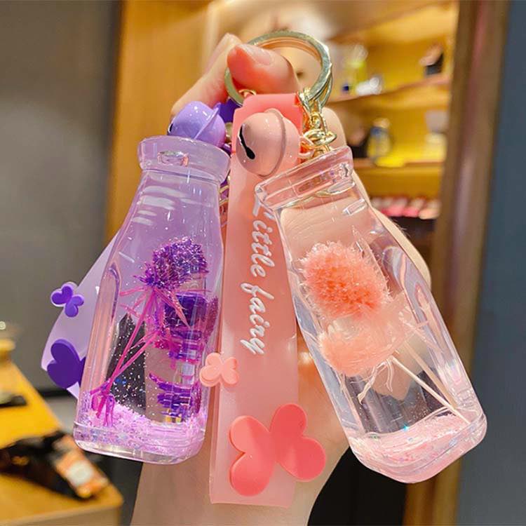 Floating Liquid Keychain Kawaii Keychain Cute Key Chain