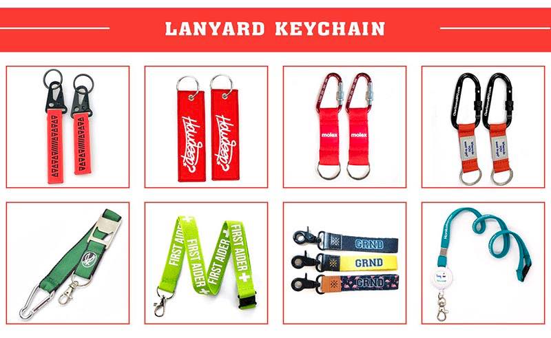 short strap lanyard with logo custom promotional gift keychain cheap key chain