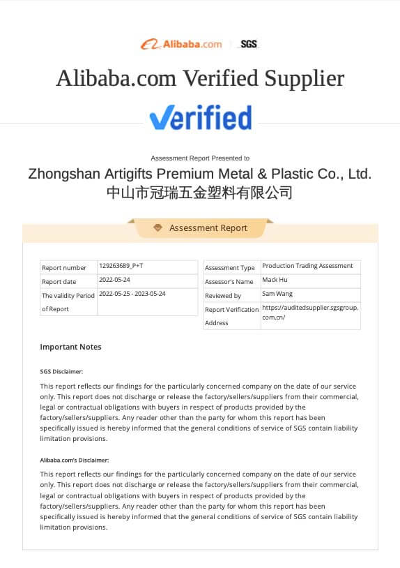 Alibaba Verified Gifts Supplier