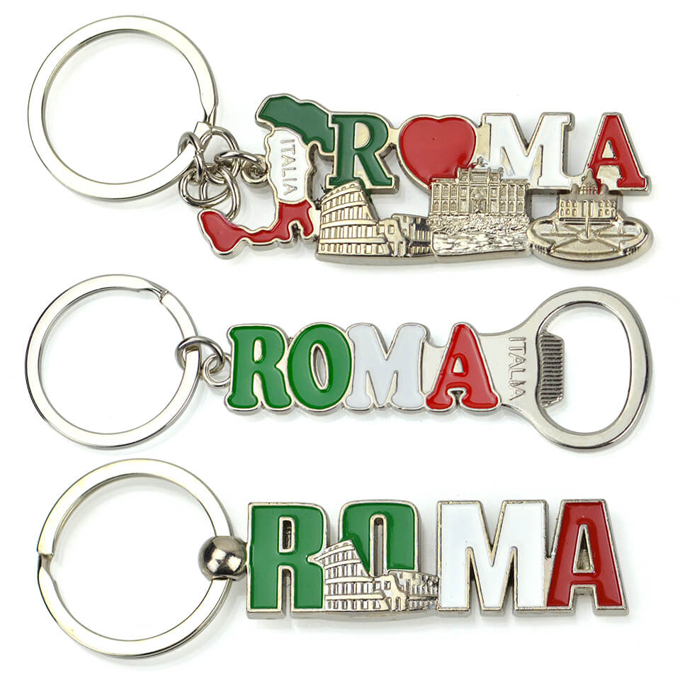 High Quality Kawaii Custom Shape Make Your Logo Metal Cute Letter Animal Keychain