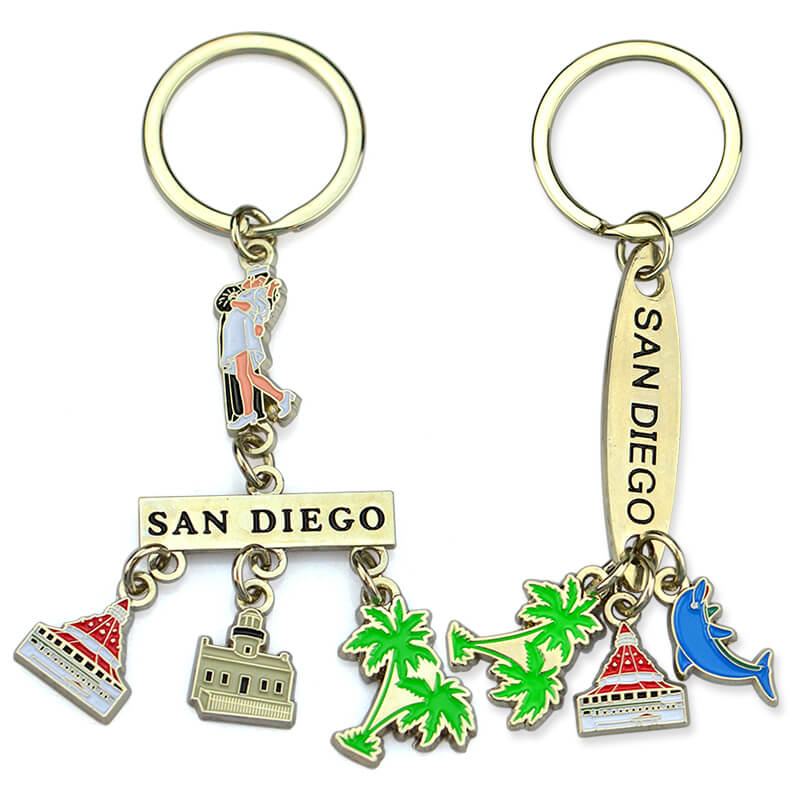 China Manufacturers Zinc Alloy Iron Metal Custom Personalized Enamel Keychains