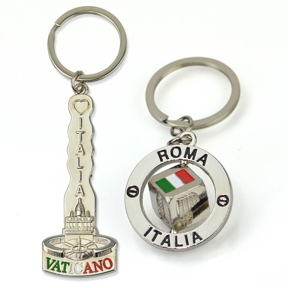 Customised Logo Branded Souvenirs Gift Metal Key Chain Blank Enamel Keyring Custom Keychain