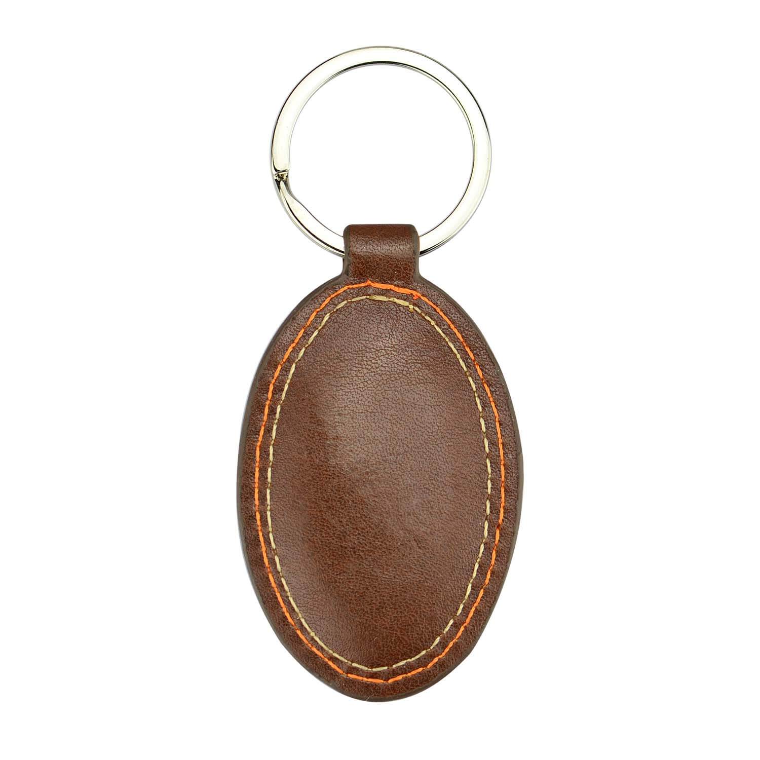 Personalized Logo Blank Faux Holder Ring Custom Luxury Pu Leather Key Chain