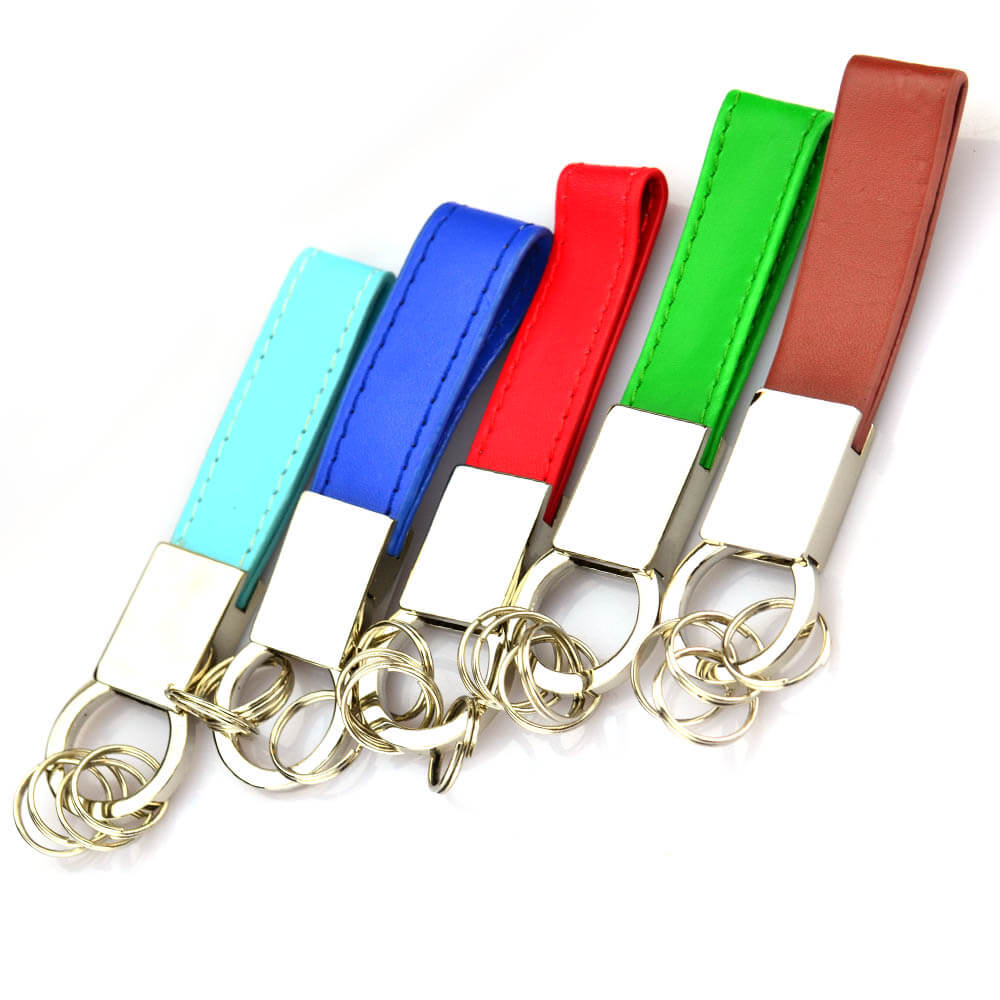 Promotional Gifts Pu Keyring Key Chain Custom Logo Leather Keychain