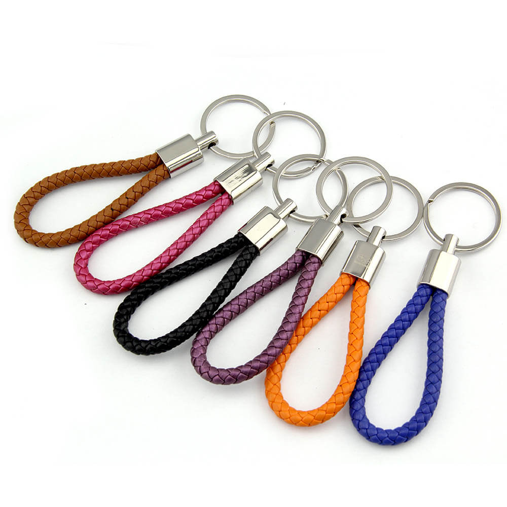 Promotional Gifts Pu Keyring Key Chain Custom Logo Leather Keychain