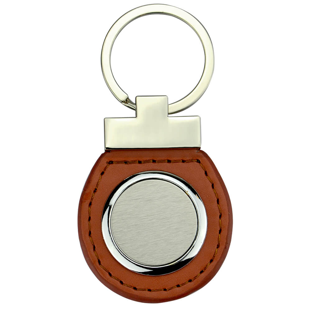 Factory Custom Leather Key Holder Pendant Retro Blank Luxury Pu Leather Keychain