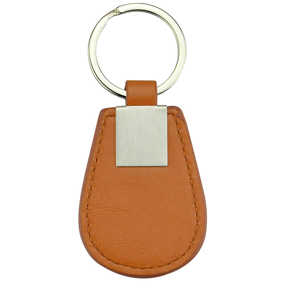 Vintage Custom Engrave Logo Luxury Key Chain Premium Genuine Leather Keychain