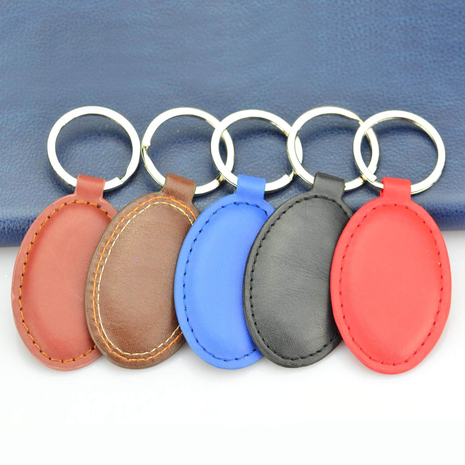 New Wholesale Leather Keychain Blanks Custom Leather Keychain