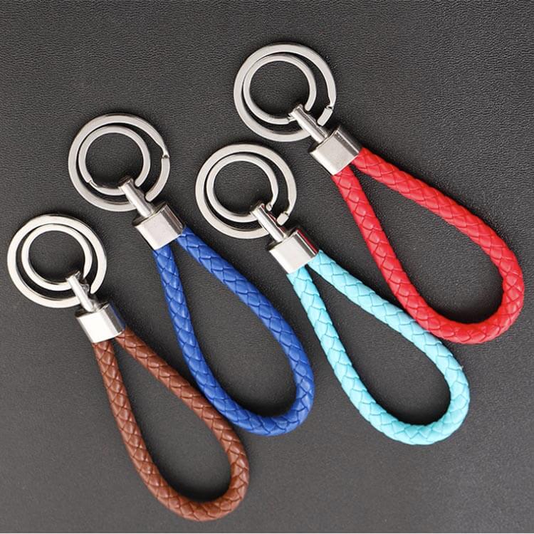 Personalized Custom Brand Logo Blank Luxury Pu Leather Car Keychain