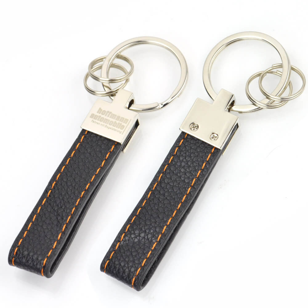 Personalized Engraving Logo Sublimation Blank Faux Custom Luxury Car Pu Leather Keychain