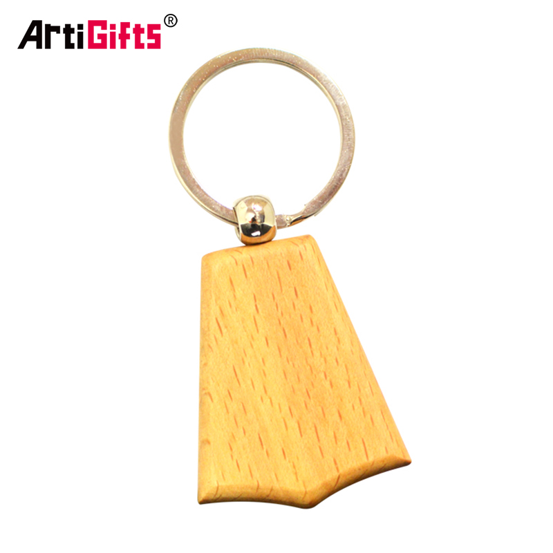 Promotional Custom Personalized Blanks Diy Laser Engraving Wood Keychain For Gift