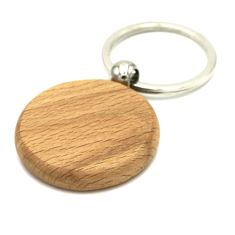 alley66 DIY Handmade Wooden Wooden Keychain Rings for Painting and Engraving Crafts