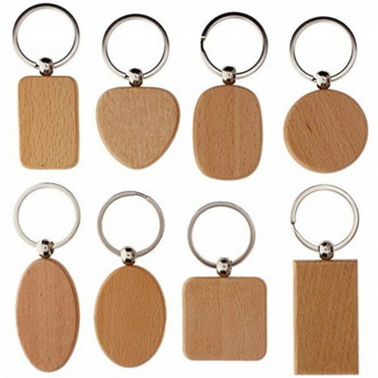 Personalized Logo Plain Blank Sublimation Custom Wood Key Chain