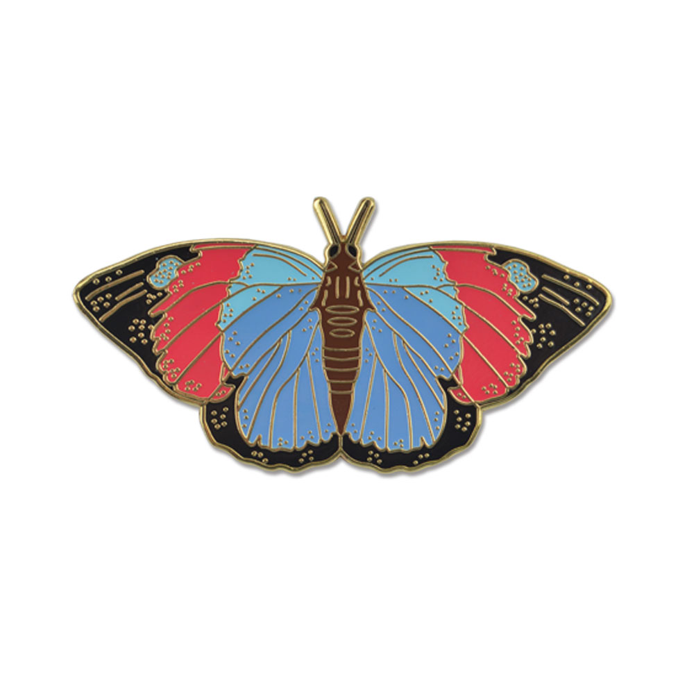 Wholesale Colorful Metal Lapel Brooch Pin Butterfly Enamel Pins For Clothes
