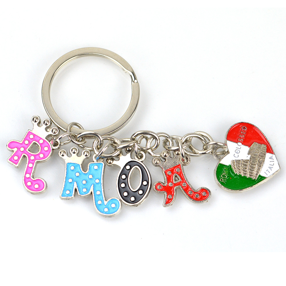 Personalized Custom Made Creative Beautiful Souvenir Gift Double Sided Enamel Metal Keychain