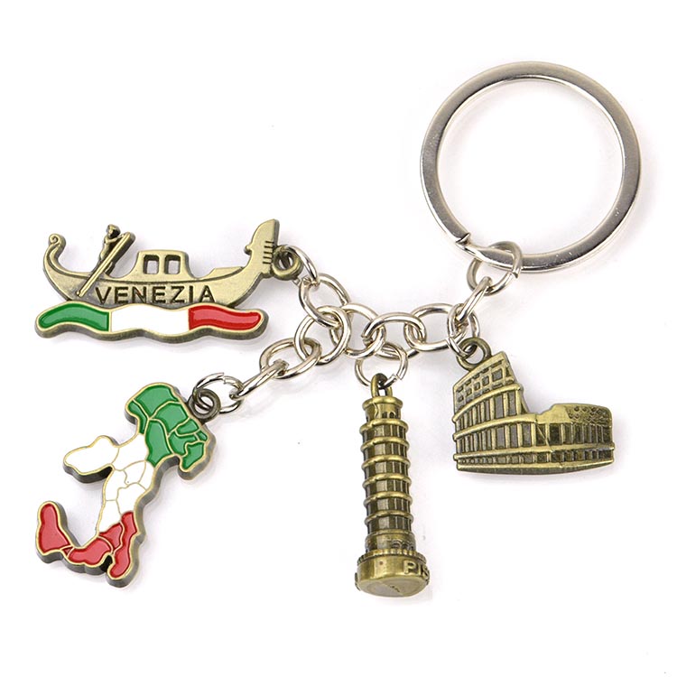 Famous Brands Designer Wholesale Customized High Quality Zinc Alloy Souvenir Craft Enamel Keychain