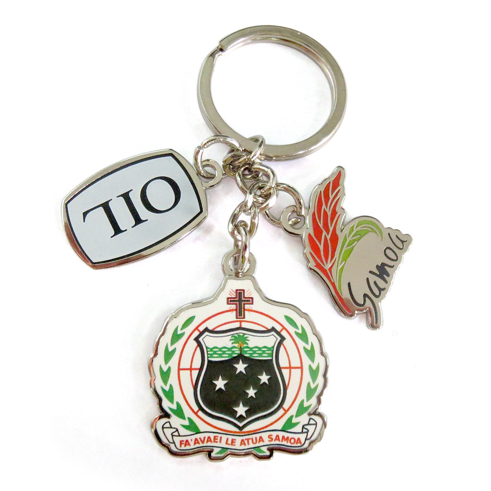 Factory Custom Sublimation Blank 2D 3D Round Enamel Metal Keychain Design Your Logo Aluminum Key Ring