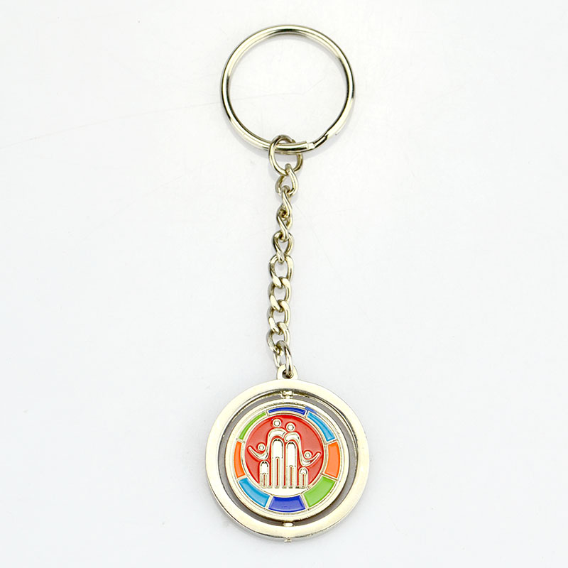 No Minimum Custom Metal Cute Cartoon Key Ring High Quality Stainless Steel Enamel Keyrings