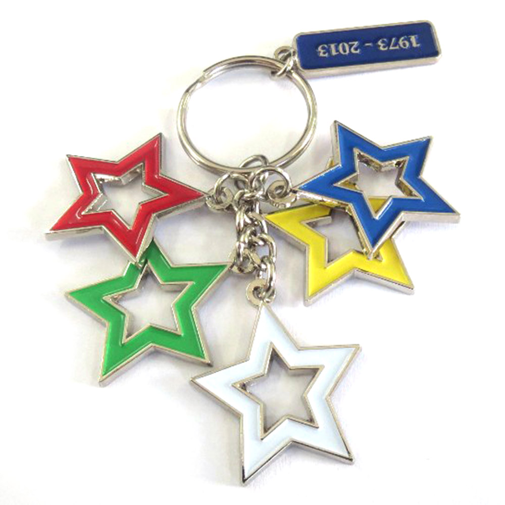 Custom Design High Quality Enamel Metal Keychain Wholesale Low Moq Light Keychain Ring