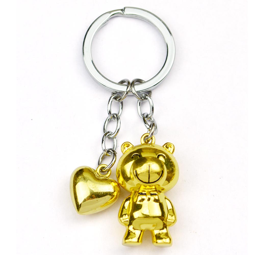 Wholesale Factory ODM No Minimum Custom Made Cute And Beautiful Metal Keychain With Double End Rings