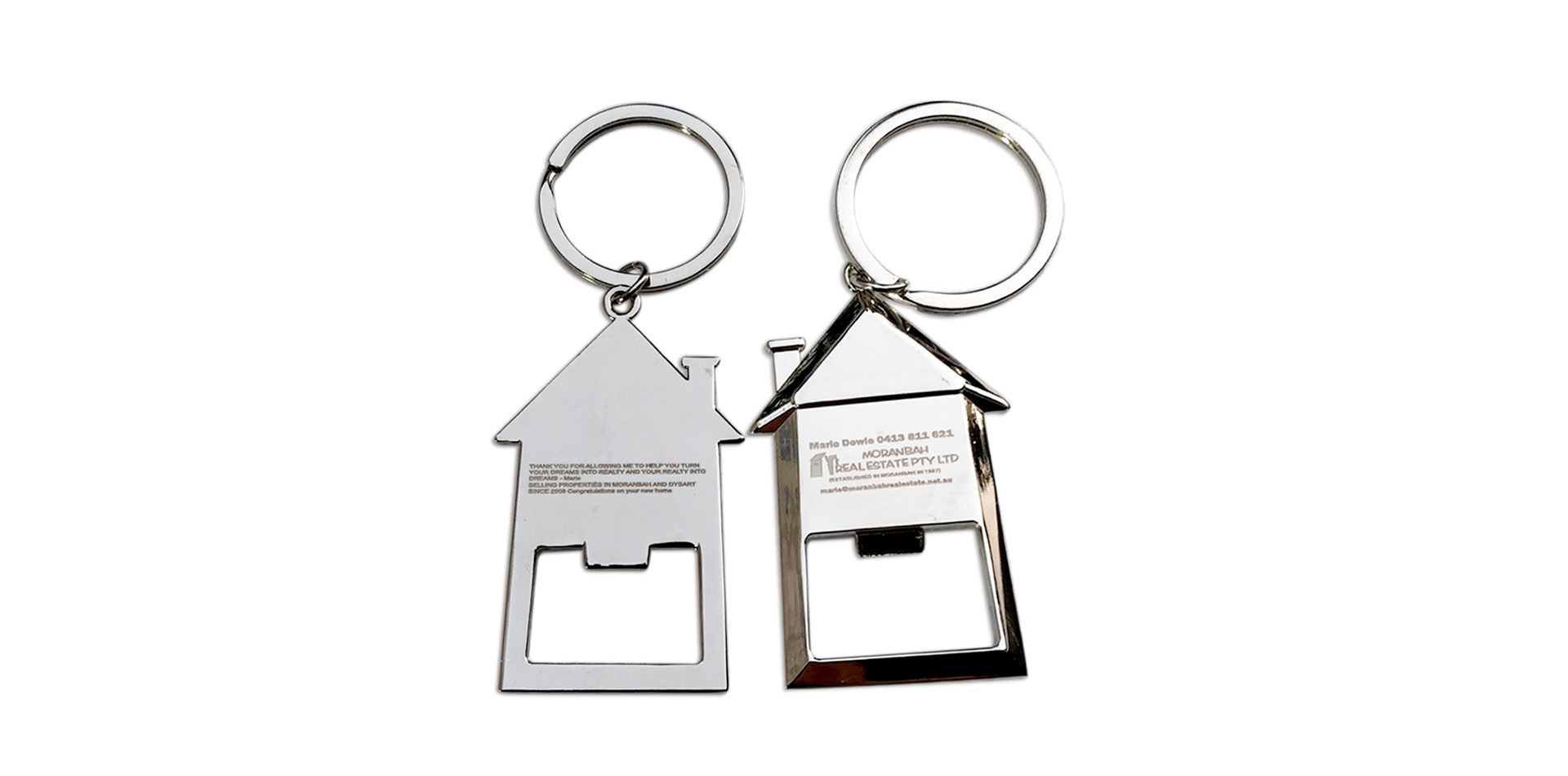 Metal House Shaped Keychain