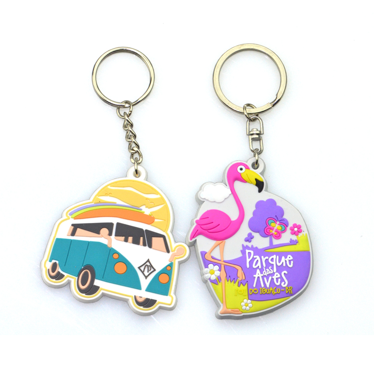 Personalized Custom Silicone Key Chain Keyring Maker 3D Pvc Kawaii Cute Cartoon Keyring Key Chain