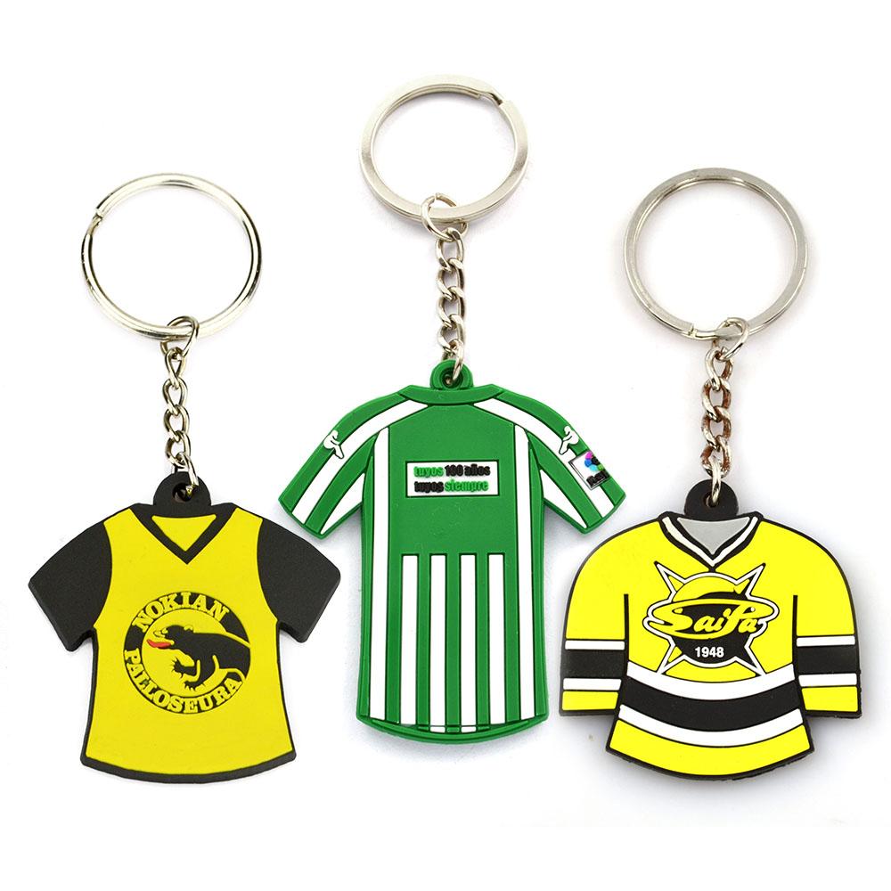 Wholesale New Style Personalized Custom Logo Make Your Own Silicone Rubberized Keychain Rings