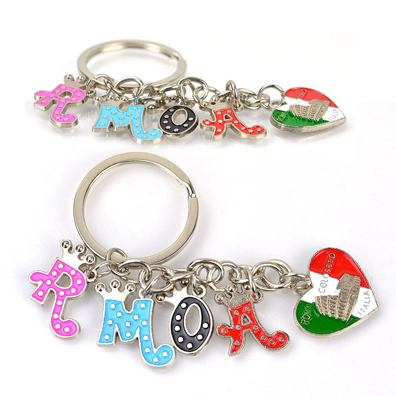 Keyring Keychain Custom Logo 3D Letters Metal