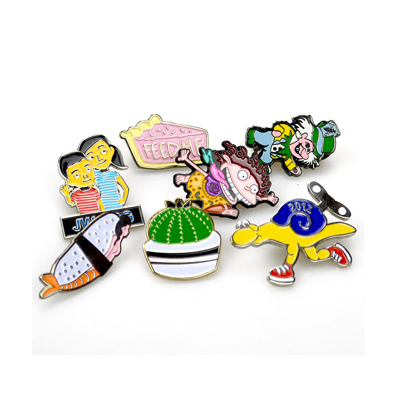 Custom Stainless Steel Pins Metal Logo Trendy Enamel Pins