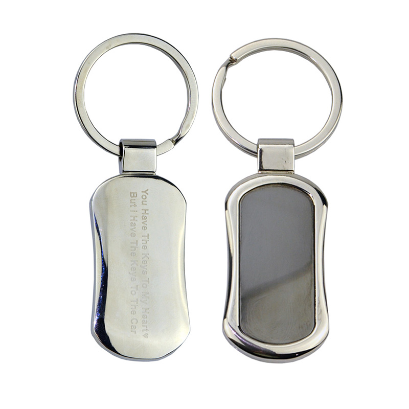 Custom Logo Metal 3D Ring Key Chain Sublimation Blanks Key Ring