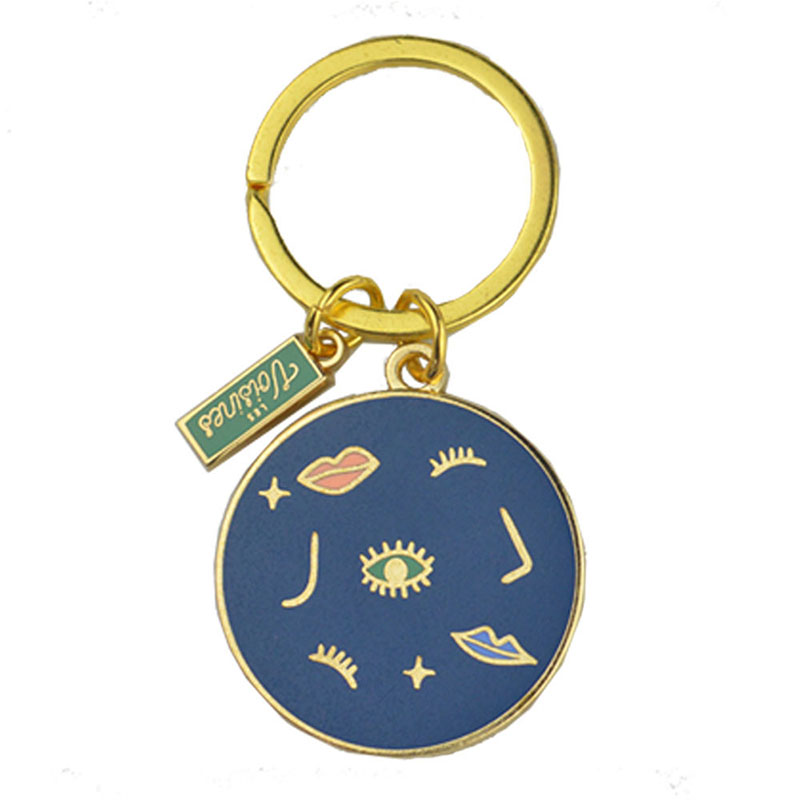 Custom Logo Metal 3D Ring Key Chain Sublimation Blanks Key Ring