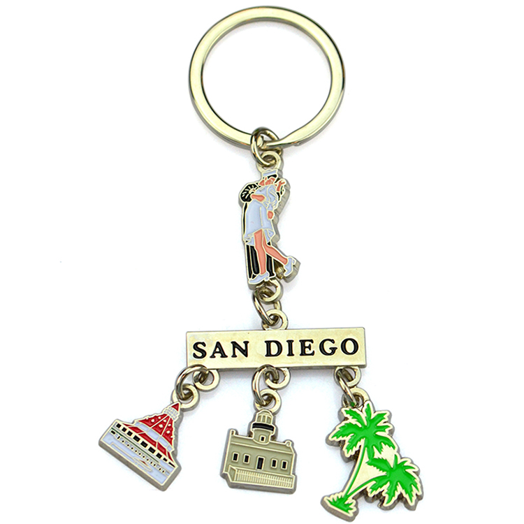 Customized Metal Custom Designer Keyring Key Chain Double Sided Enamel Keychain