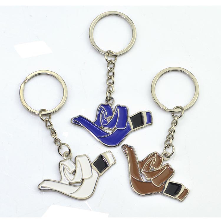 Custom Key Chain High Quality Titanium Die Cut Metal Key Chains