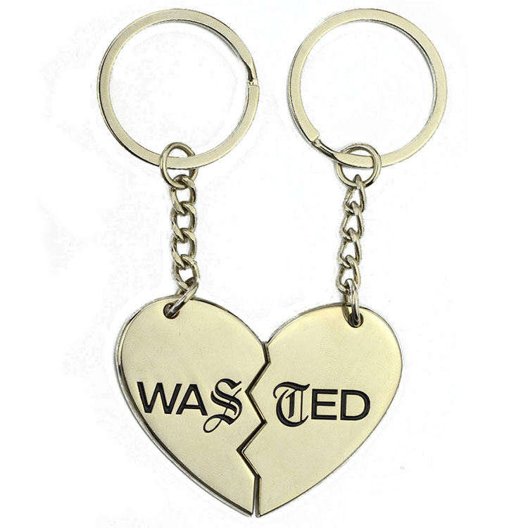 Custom Key Chain High Quality Titanium Die Cut Metal Key Chains