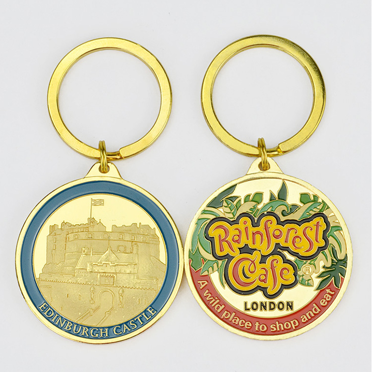 Custom Logo Shape Enamel Metal Keychain Keychains With Designs