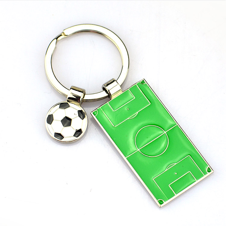 Double Sided Enamel Keychain Custom Logo Metal 3D Ring Key Chain