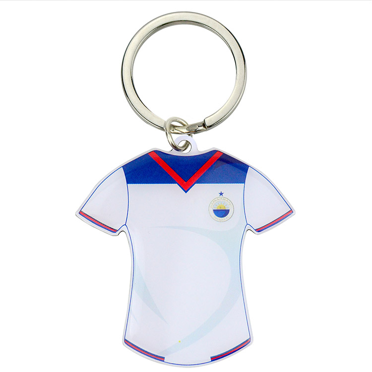 Double Sided Enamel Keychain Custom Logo Metal 3D Ring Key Chain