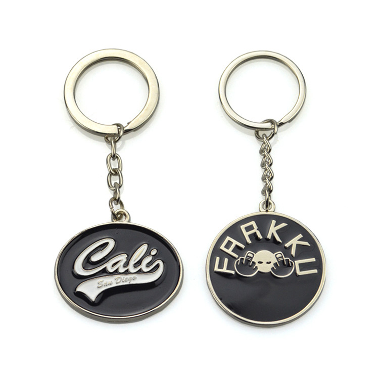 Printed Metal Keychain Custom Logo Keychain As Small Gift For Business