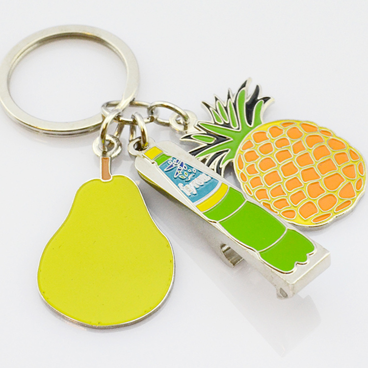 Wholesale Custom Laser Engrave Keychain Stainless Steel Blank Enamel Keyring