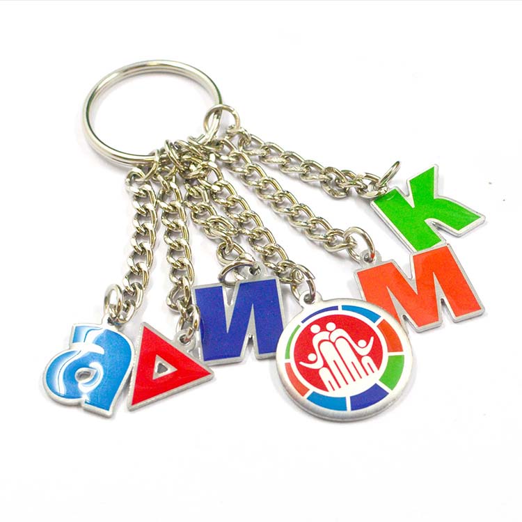 Wholesale Custom Laser Engrave Keychain Stainless Steel Blank Enamel Keyring