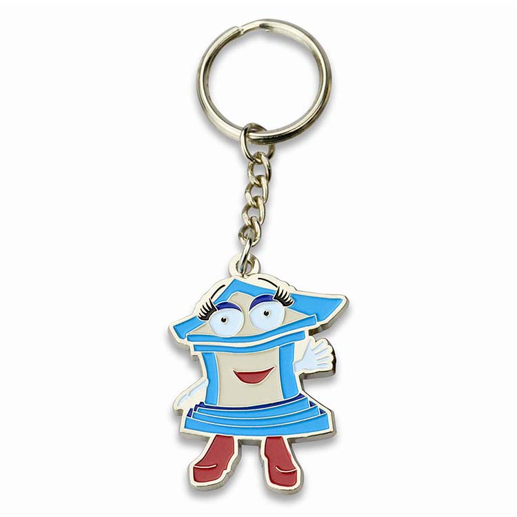 Wholesale Custom Logo Shape Enamel Metal Keychain Personlized Keychain