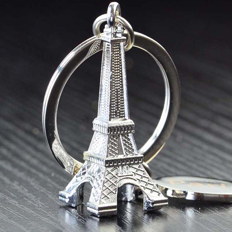 Custom Logo Souvenir Metal Leaning Tower Of Pisa Keychain For Italy