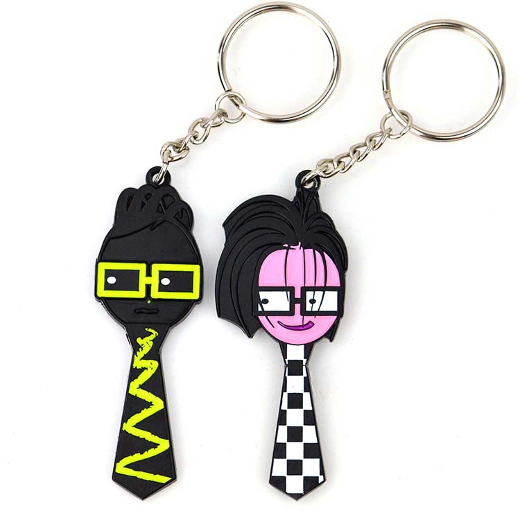 Custom 2D 3D Logo Key Rings Wholesale Alloy Cute Cartoon Key Ring