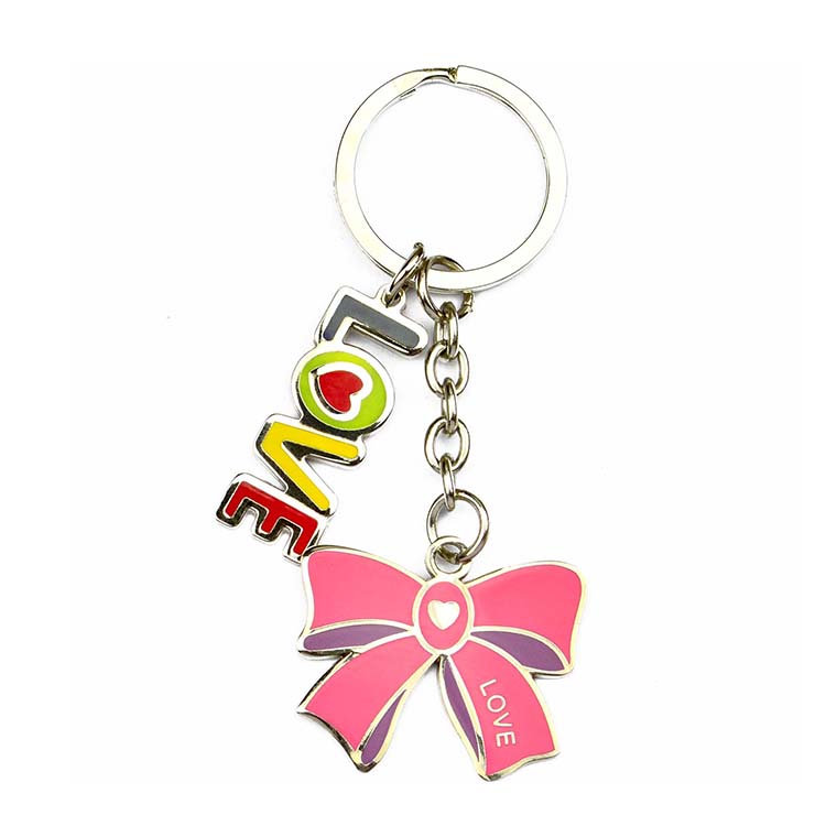 Manufacturer Custom Metal Hard Enamel Keychain Key Chain Ring 25Mm