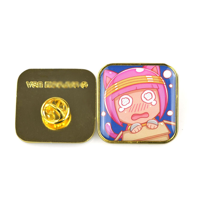 Custom Metal Badge Manufacture Of Pins Dyed Metal Enamel Pin Screen Printing