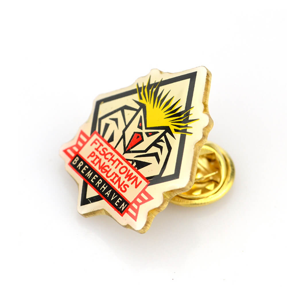 Wholesale Badge Pin Maker Gold Plated Enamel Pin Custom Design