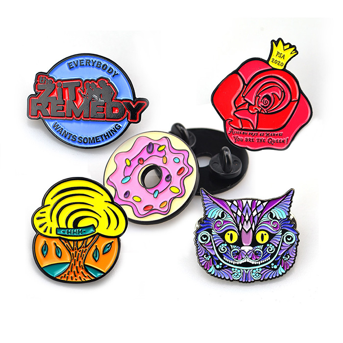 Wholesale Custom Enamel Pins Lot Rubber Pin Clutch Customize Bag Pin