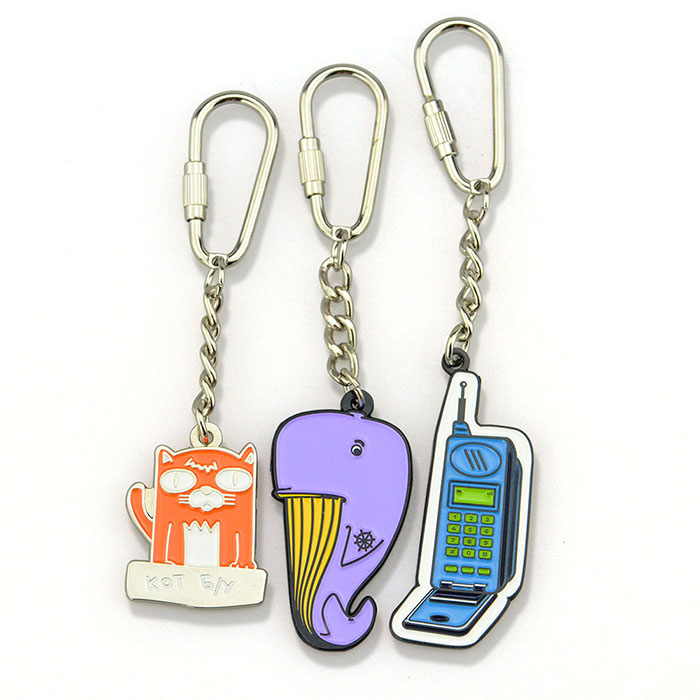 Factory Customized Keychain Engraved Key Chain Lot Cute Cartoon Key Ring