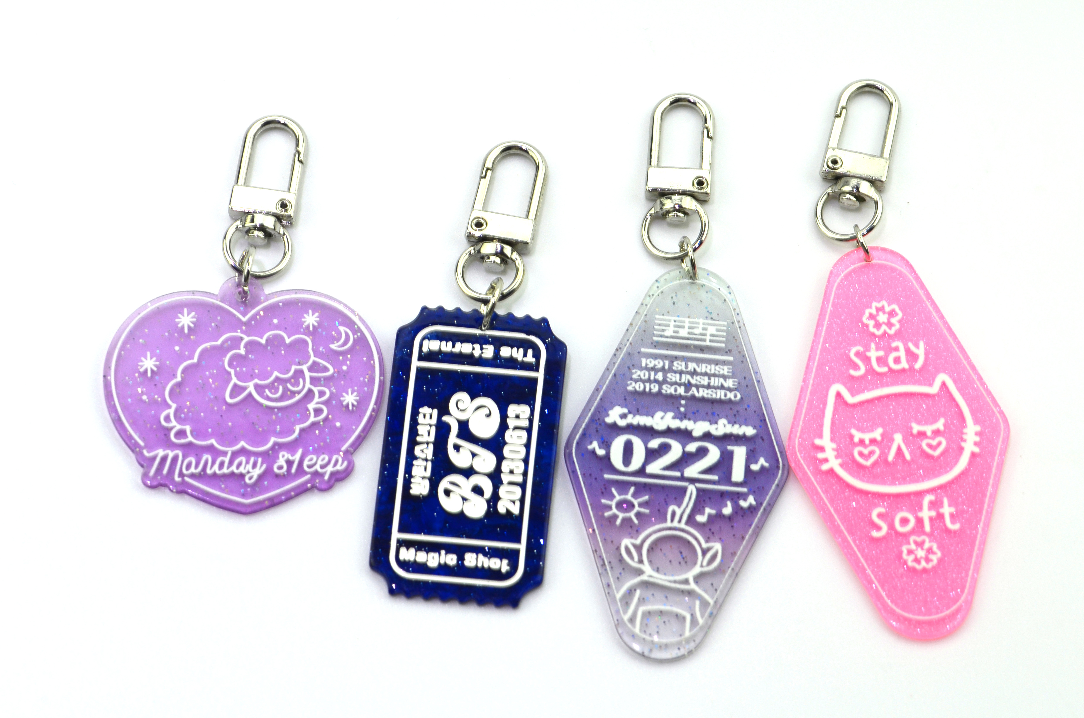 Profession Design Logo Acrylic Key Chain Custom Keyring For Keys